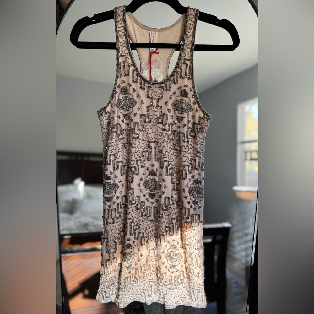 Altar’d State RAGA Nude and Sequins XS Dress - NWT